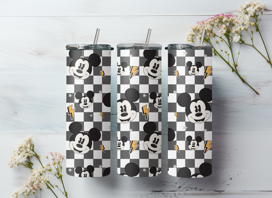 Checkered Mickey Tumbler